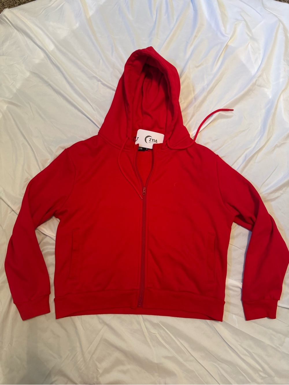 ZYIA Active Bright Red Full-Zip Hoodie
